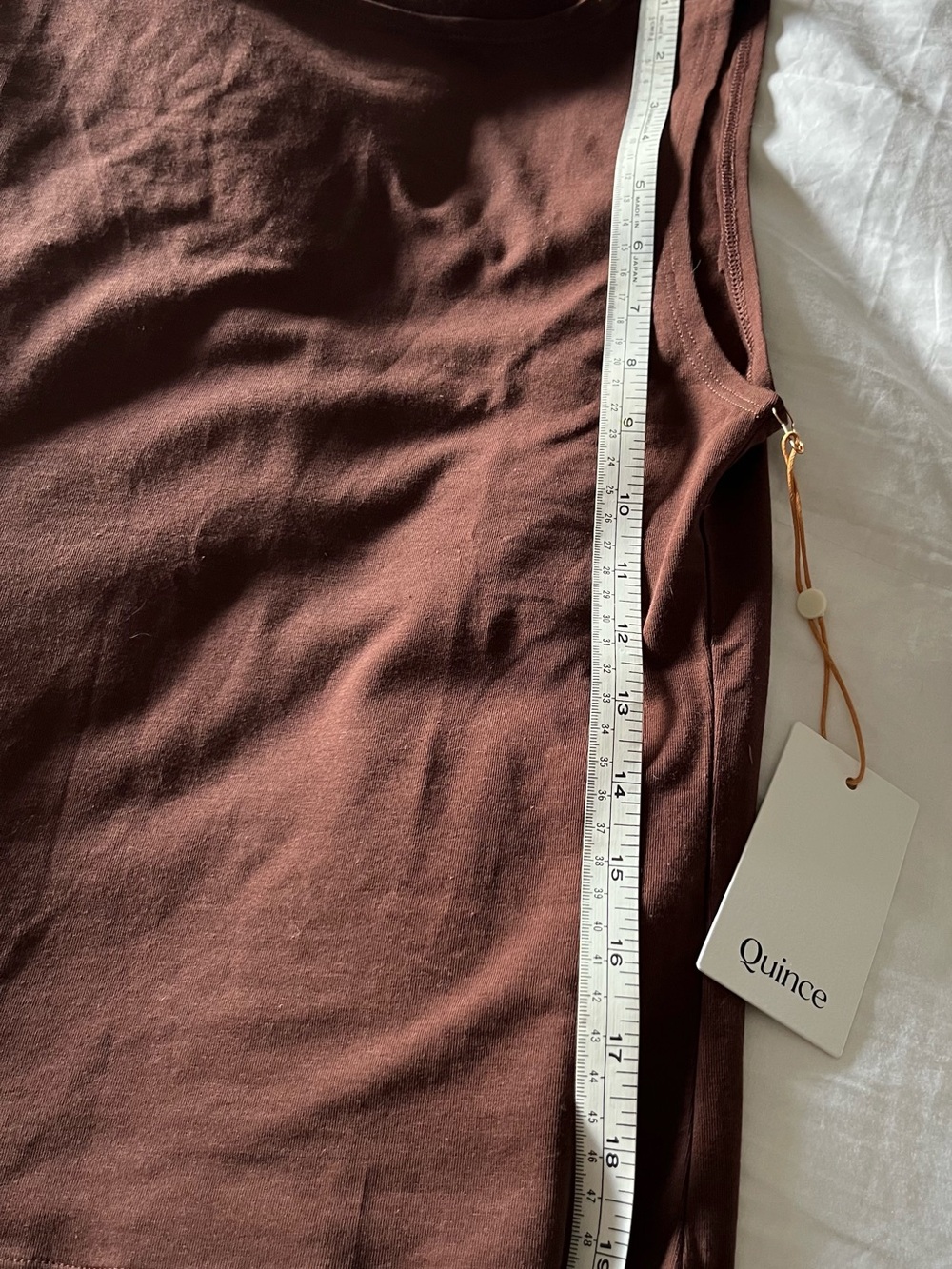 Quince Stretch Organic Cotton Jersey Boat Neck Tank Women M Chocolate Brown NWT! - Picture 4 of 8